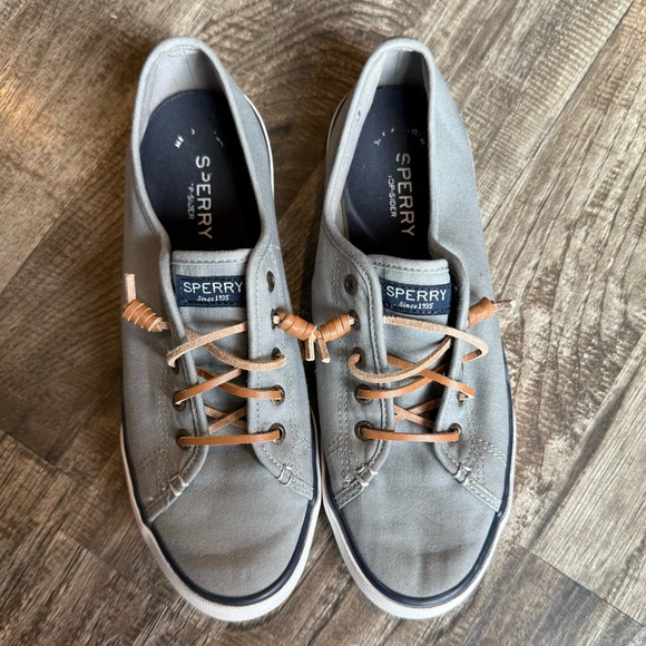 Sperry Shoes - Sperry Women's Pier View Slip-On sneakers Gray‎ Canvas Size 9